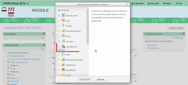 Tutorial Moodle - Laboratório de Avaliação