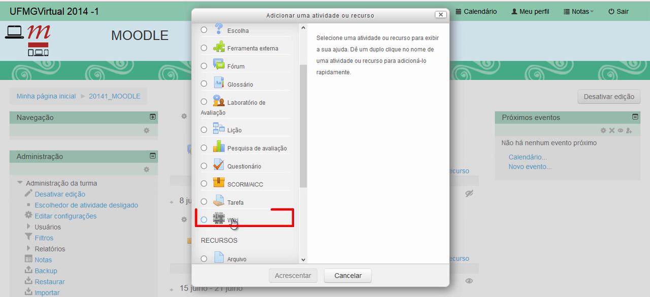 Tutorial Moodle - Wiki