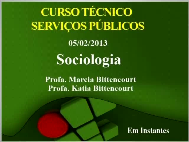 Téc. Serviços Públicos M3 E1 Sociologia - 01