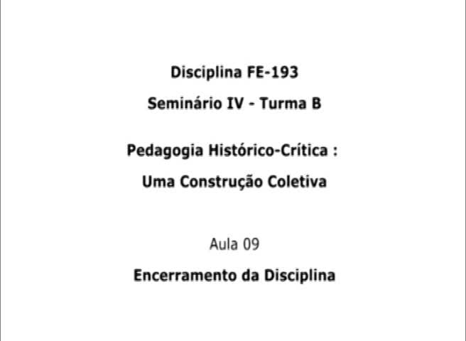 DINTER FE193B - Aula 09 - Encerramento da Disciplina