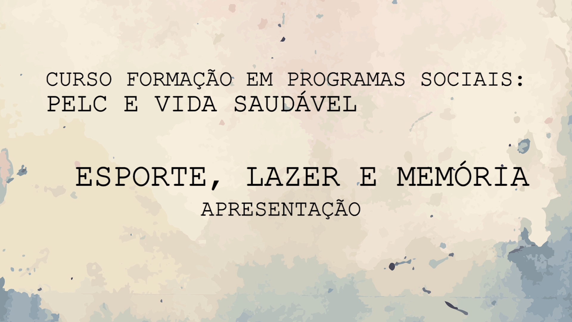 Esporte, lazer e memória - vídeo de apresentação do curso