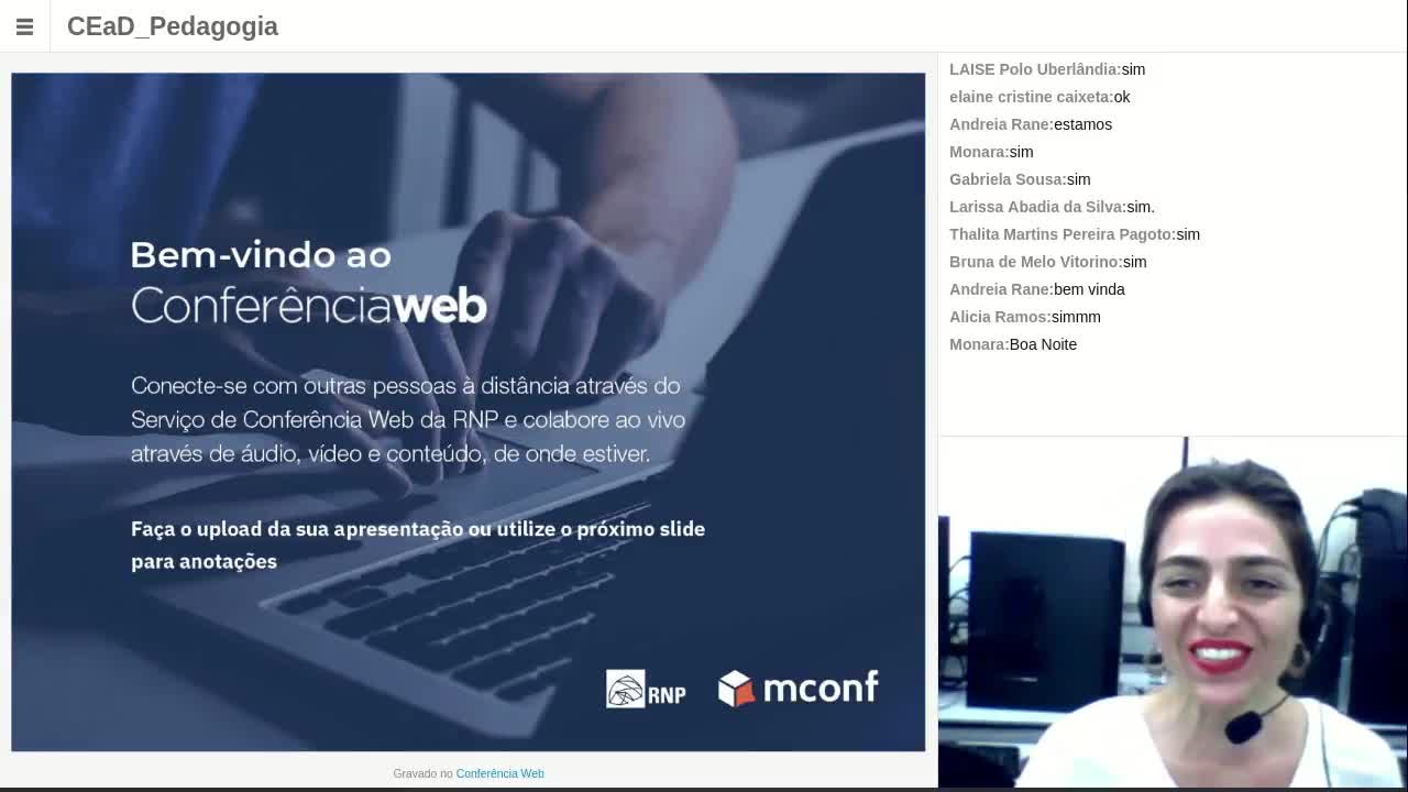 Conferência Web - Pedagogia - Profª Raquel Discini - 07/05/2019