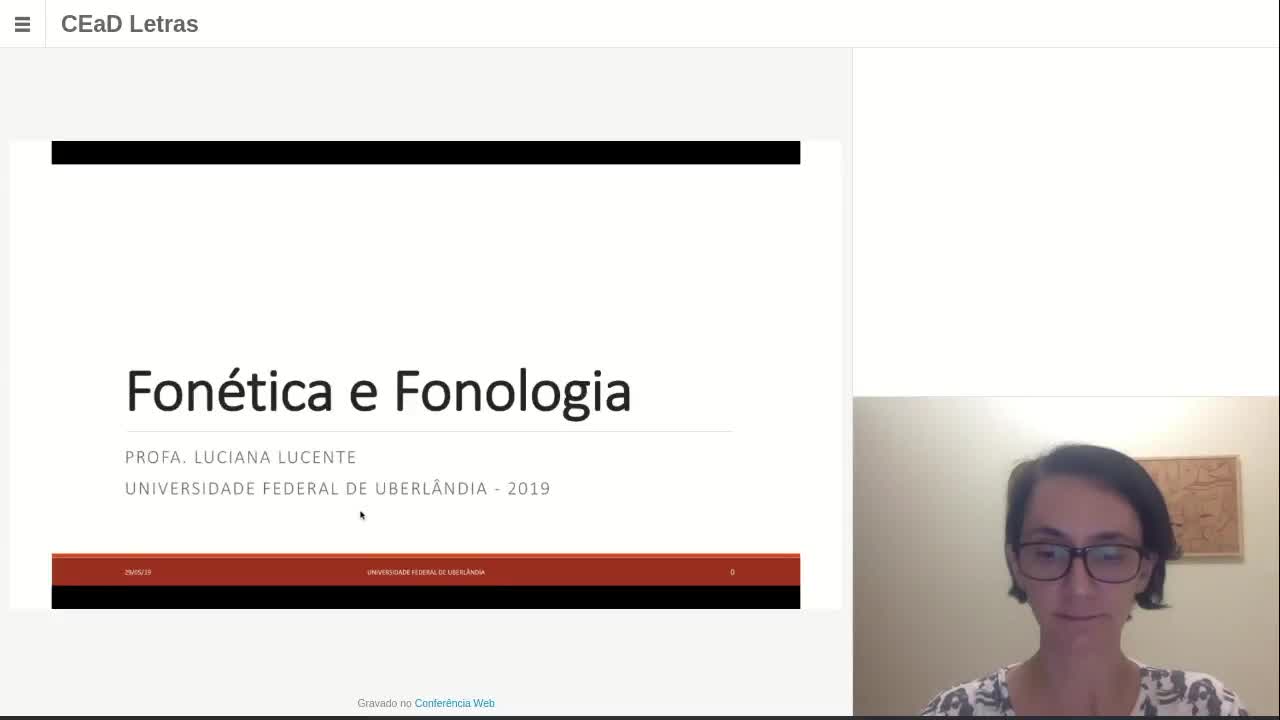 Conferência Web - Letras Inglês - Profª Luciana Lucente - 29/05/2019