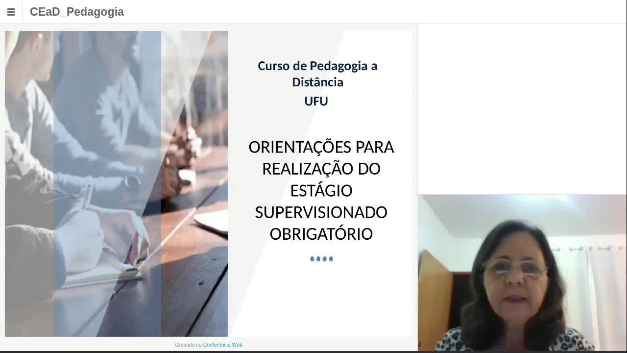Conferência Web - Pedagogia - Profª Aldeci - 05/12/2019