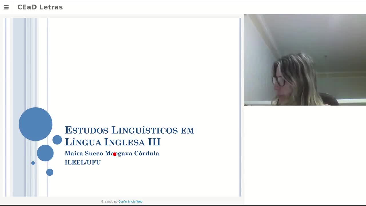 Conferência Web - Letras Inglês - Profª Maíra - 16/06/2020