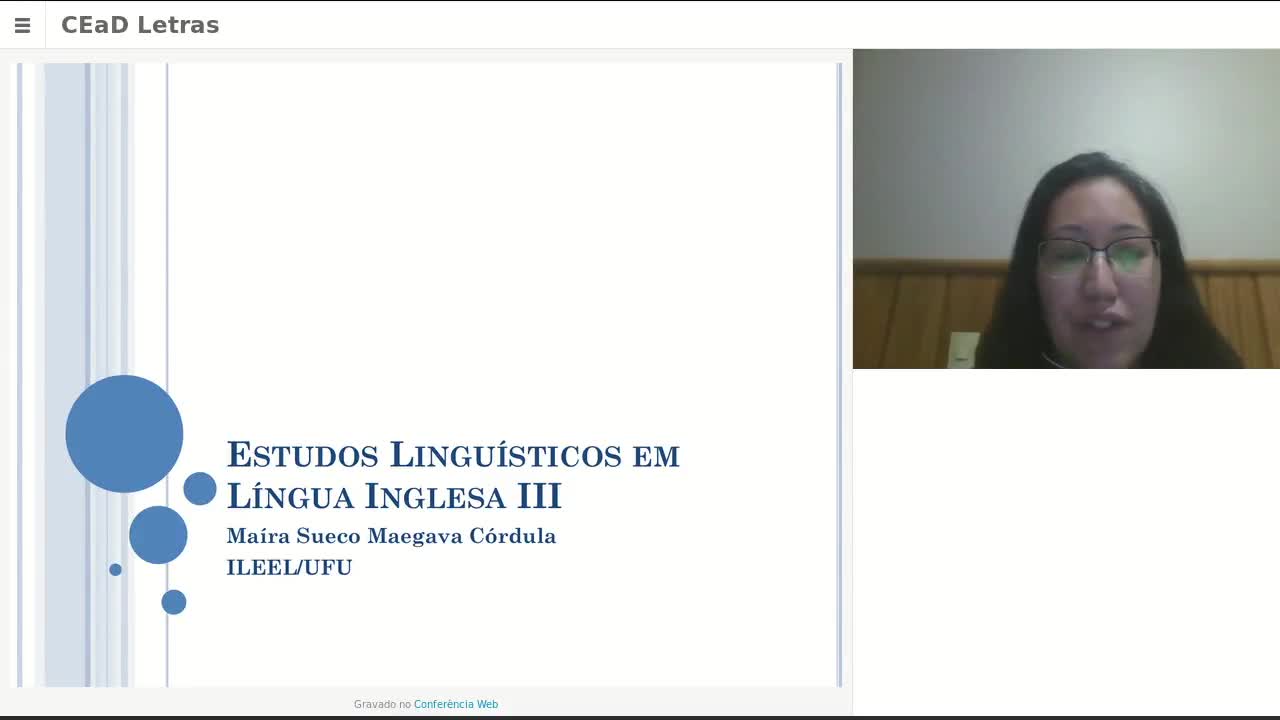 Conferência Web - Letras Inglês - Profª Maíra - 29/06/2020