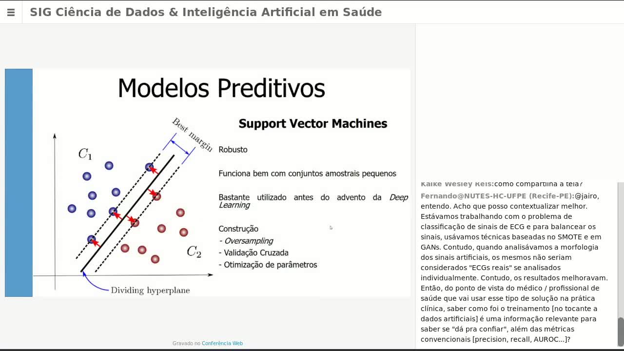 SIG Ciência de Dados e Inteligência Artificial em Saúde - 07 de Maio de 2020