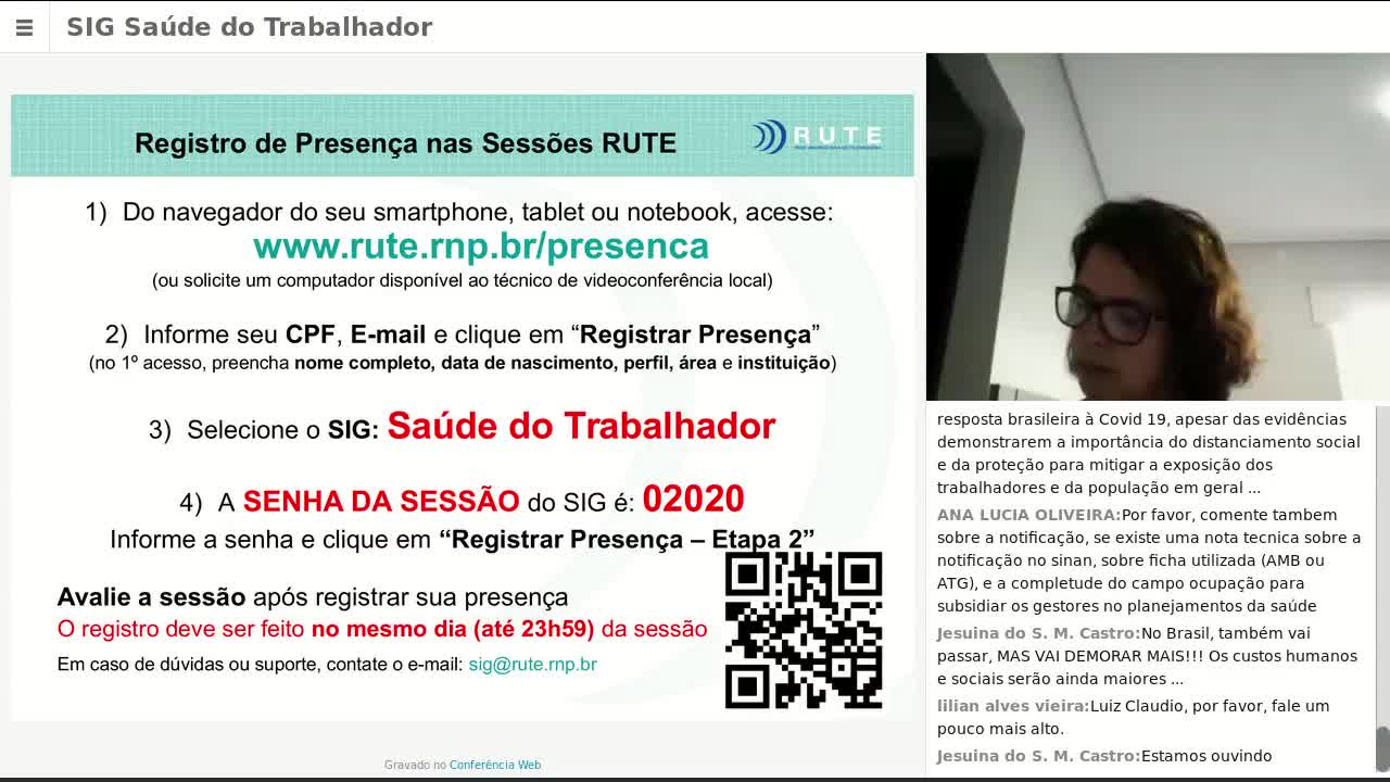 SIG Saúde do Trabalhador - 20 de Maio de 2020