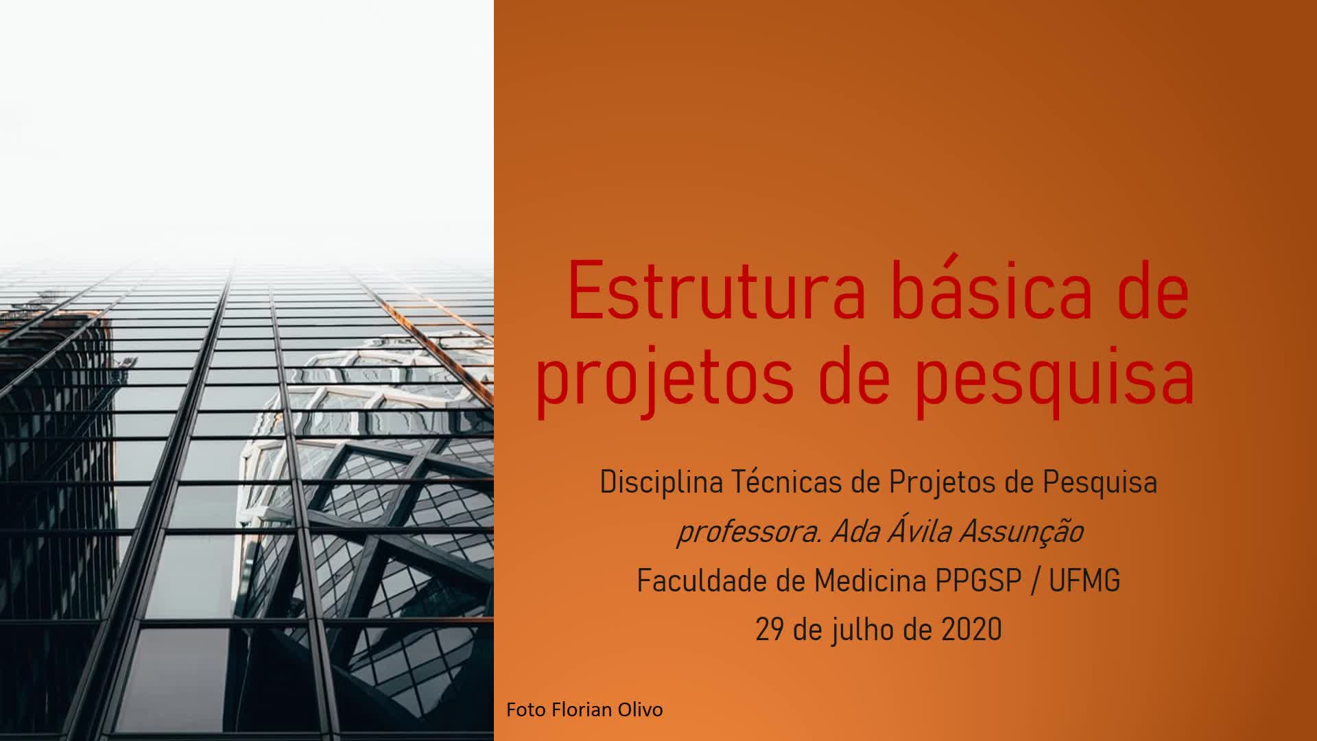 Estrutura básica de projetos de pesquisa