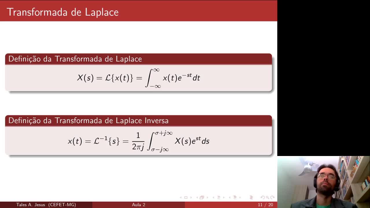 CDSD 3.1 - Definição da Transformada de Laplace e propriedades