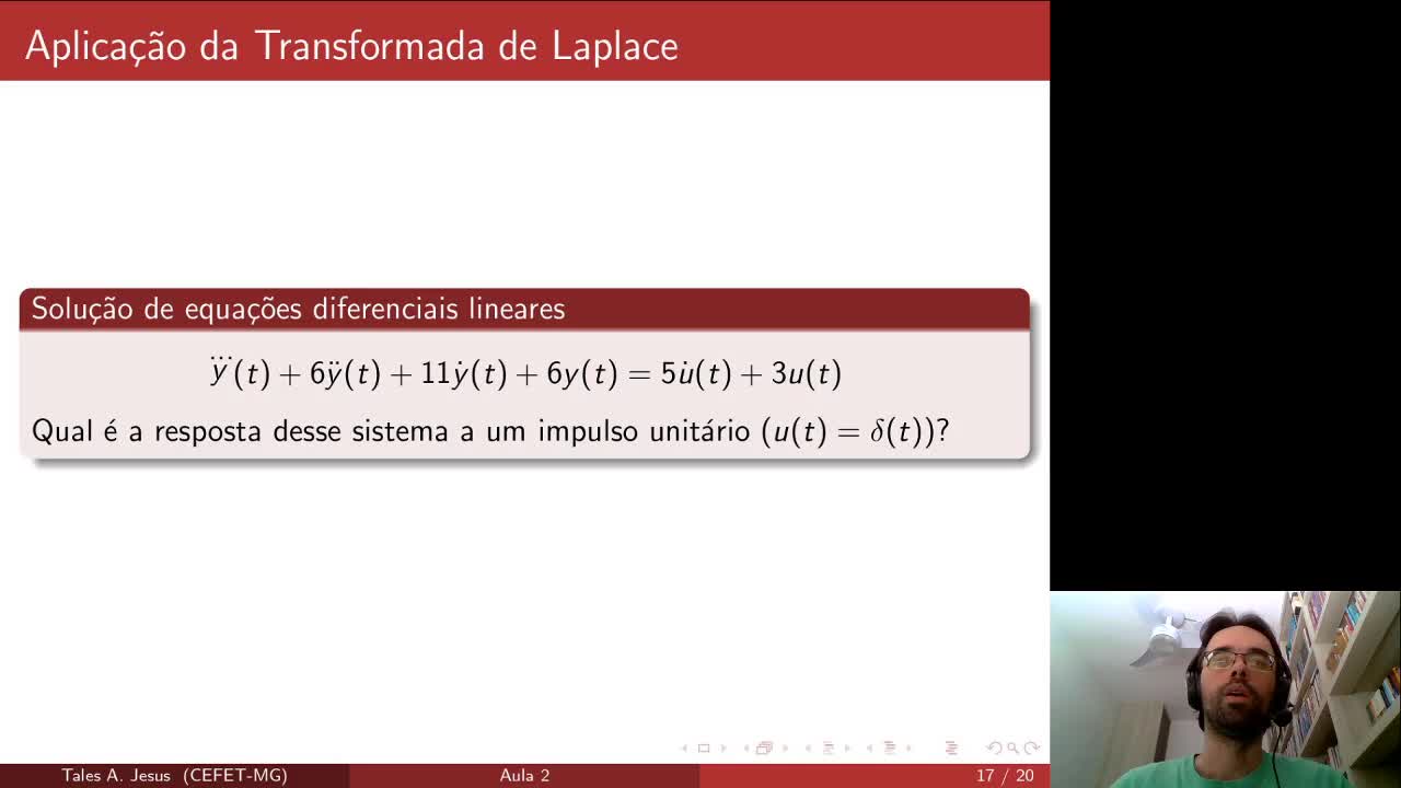 CDSD 3.3 - Obtenção da resposta de um sistema a partir da sua função de transferência