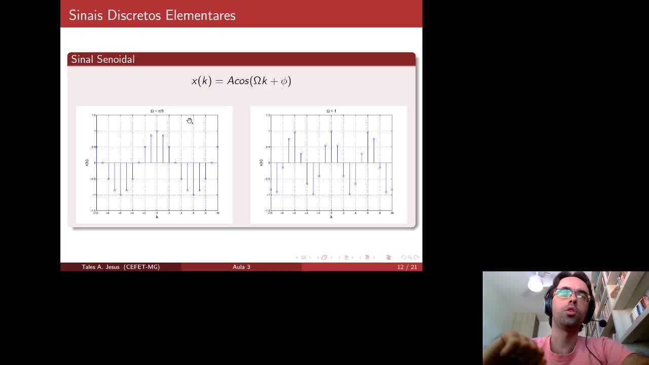 CDSD 5.4 - Senoide discreta, exponencial complexa discreta e senoide discreta exponencialmente modulada