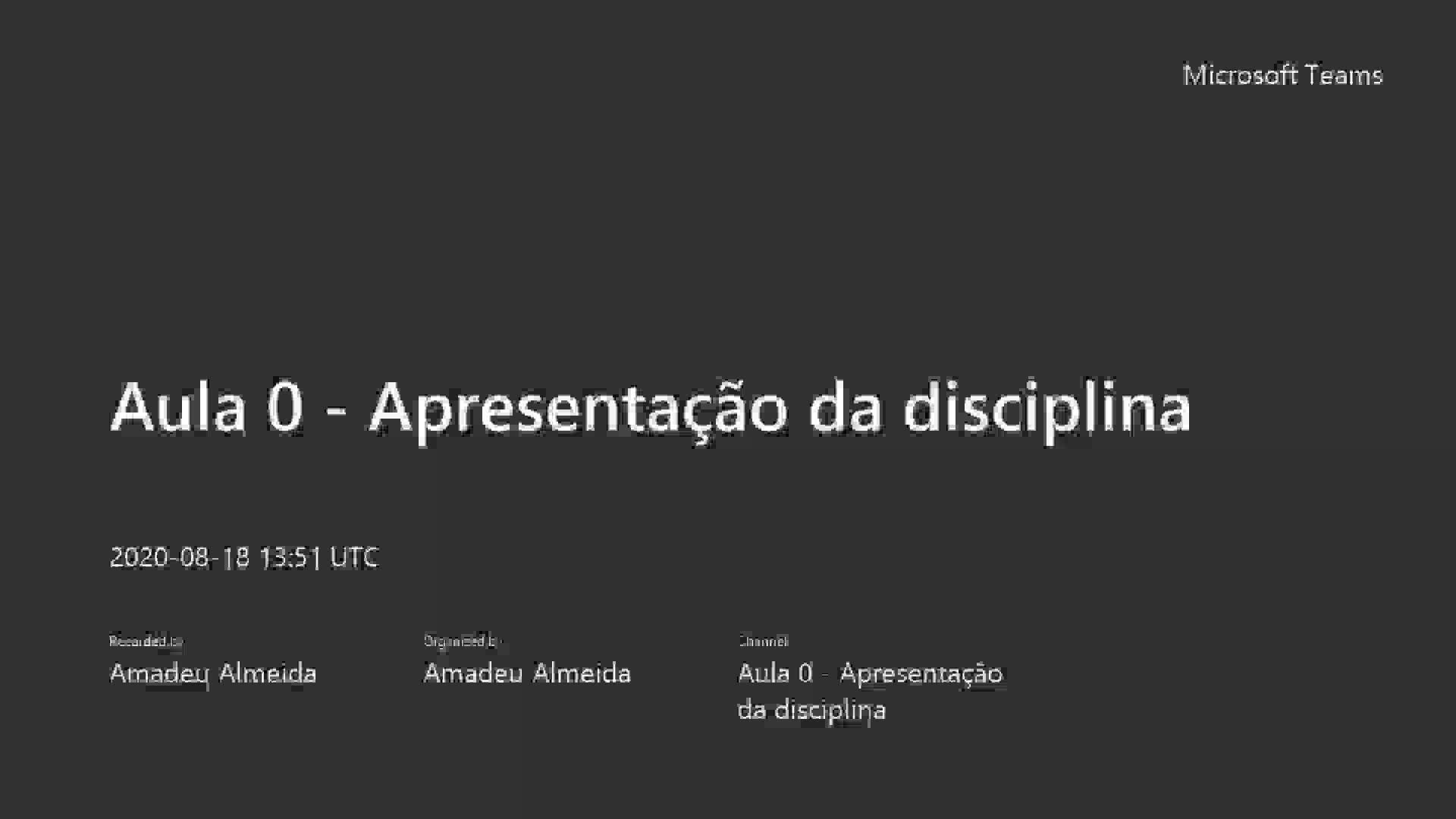 Otimização 1 - Apresentação da disciplina