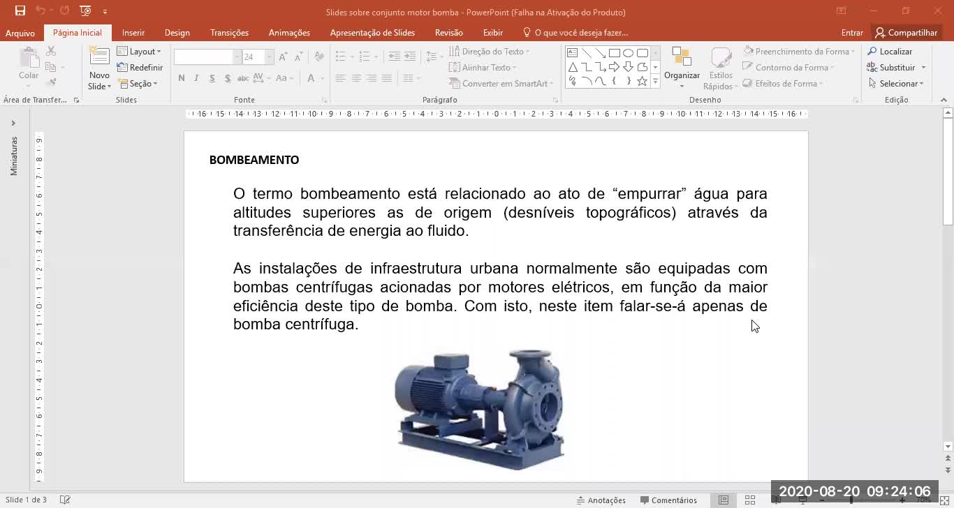 Sistema elevatório - Vídeo 1
