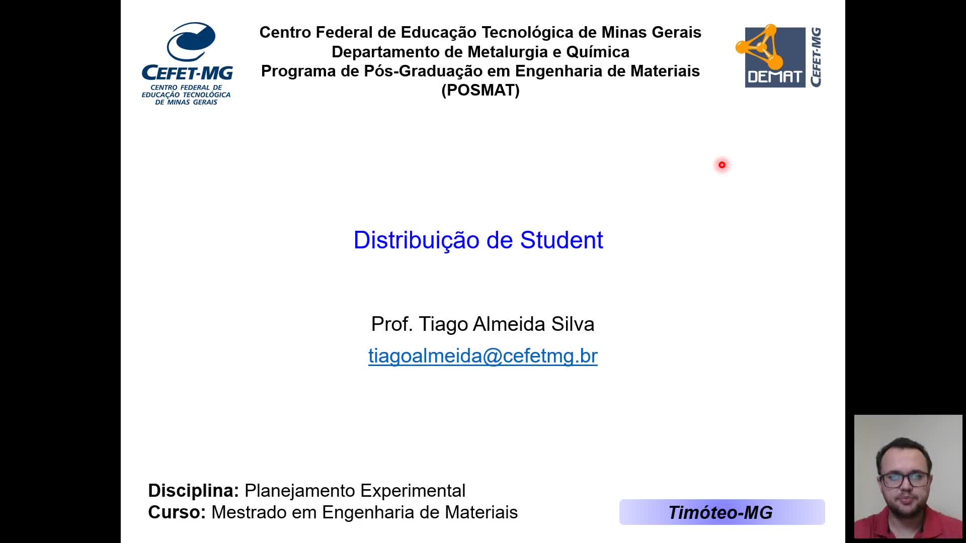 Aula "Distribuição de Student"