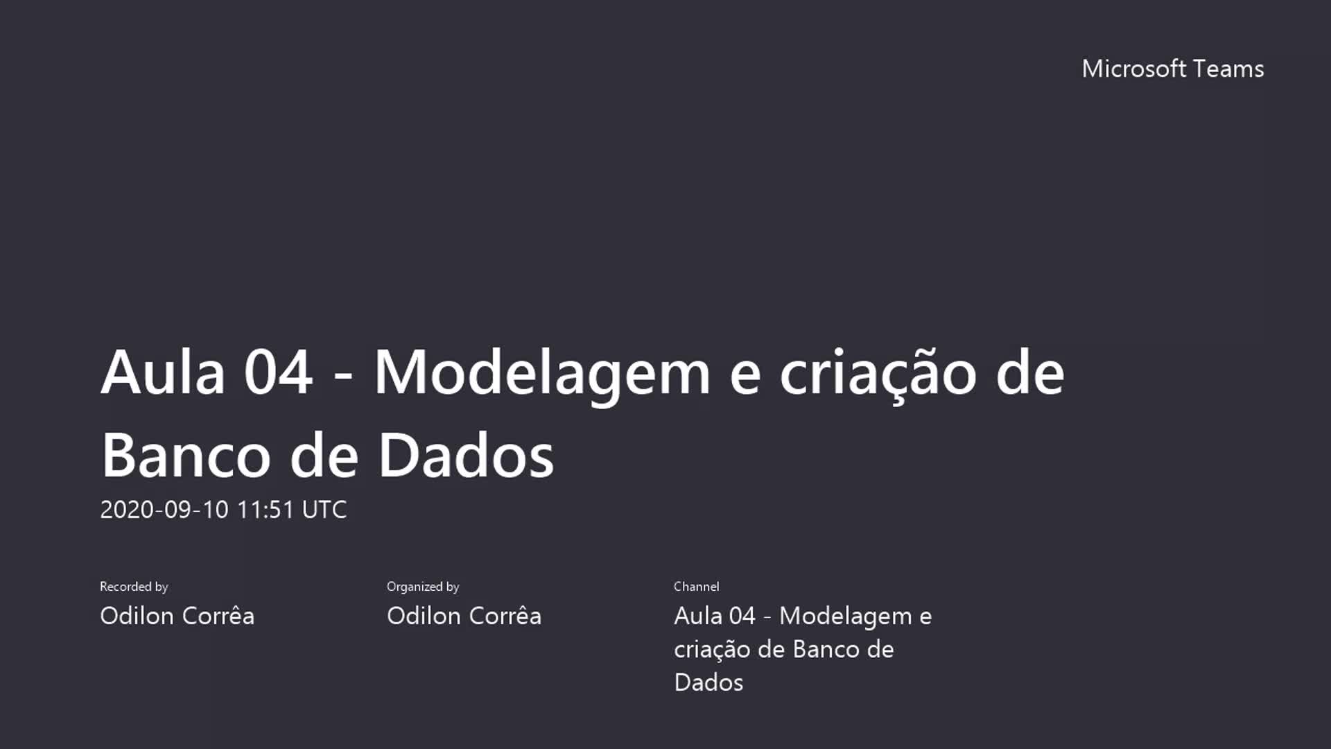 LBD1: Aula 04 - Modelagem e criação de Banco de Dados 