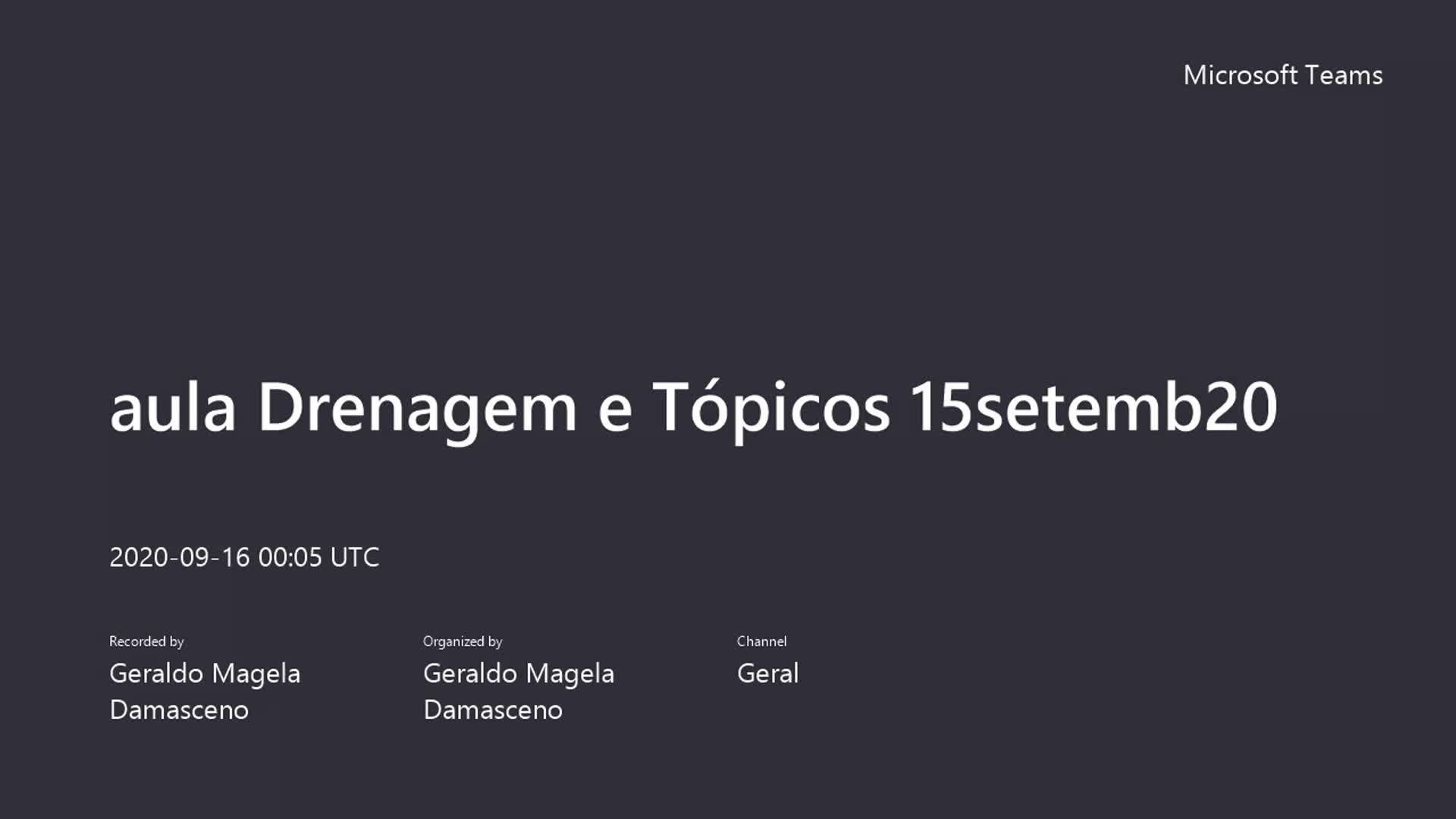aula Drenagem e tópicos 15 setemb20
