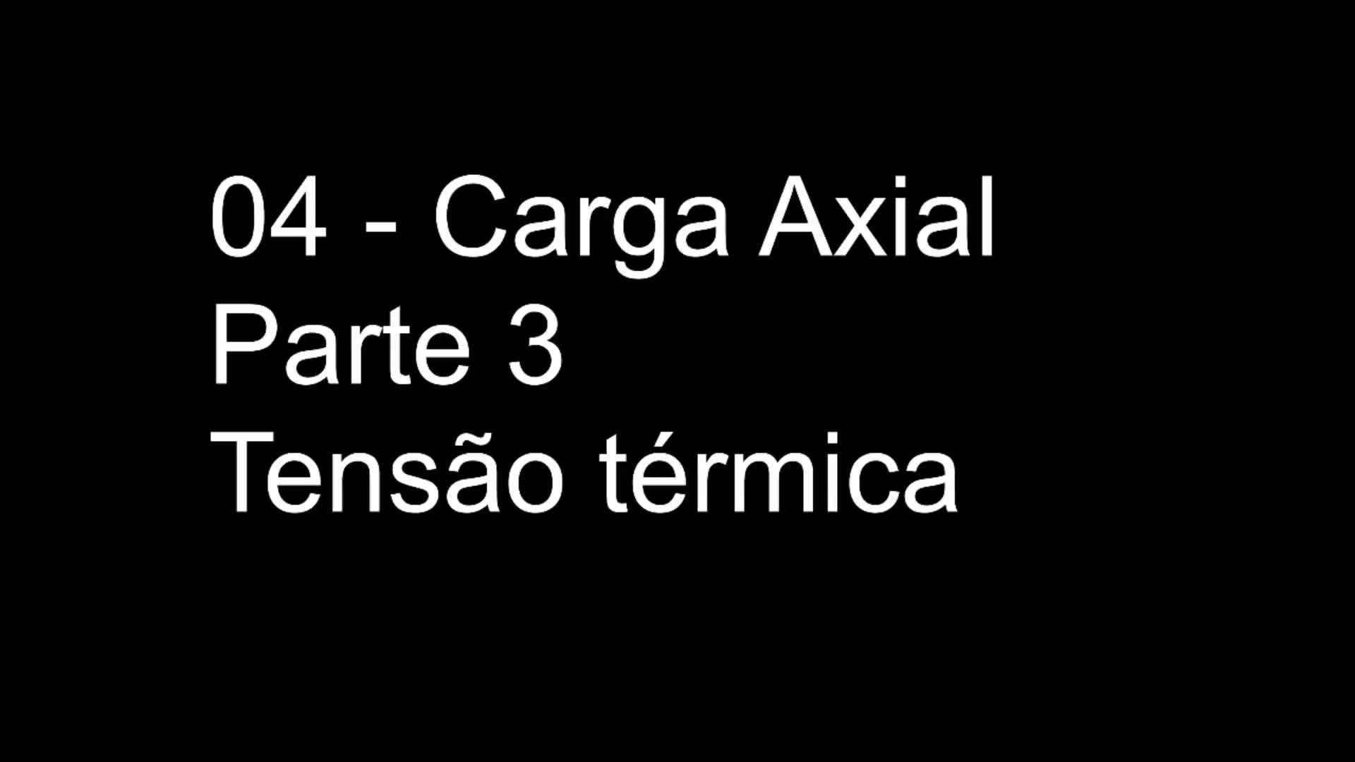 Resistência I - 04 - Carga Axial - Parte 3
