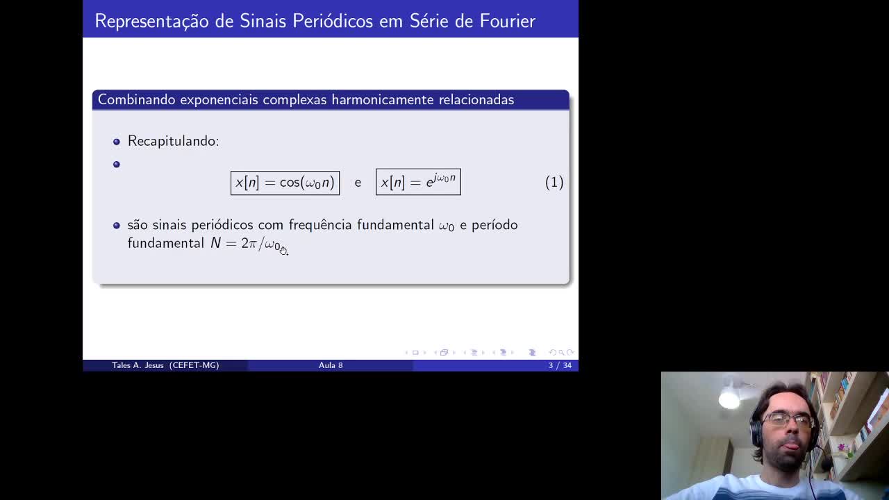 SSL 11.1 - Representações de sinais periódicos discretos em termos de exponenciais complexas - Série de Fourier de tempo discreto
