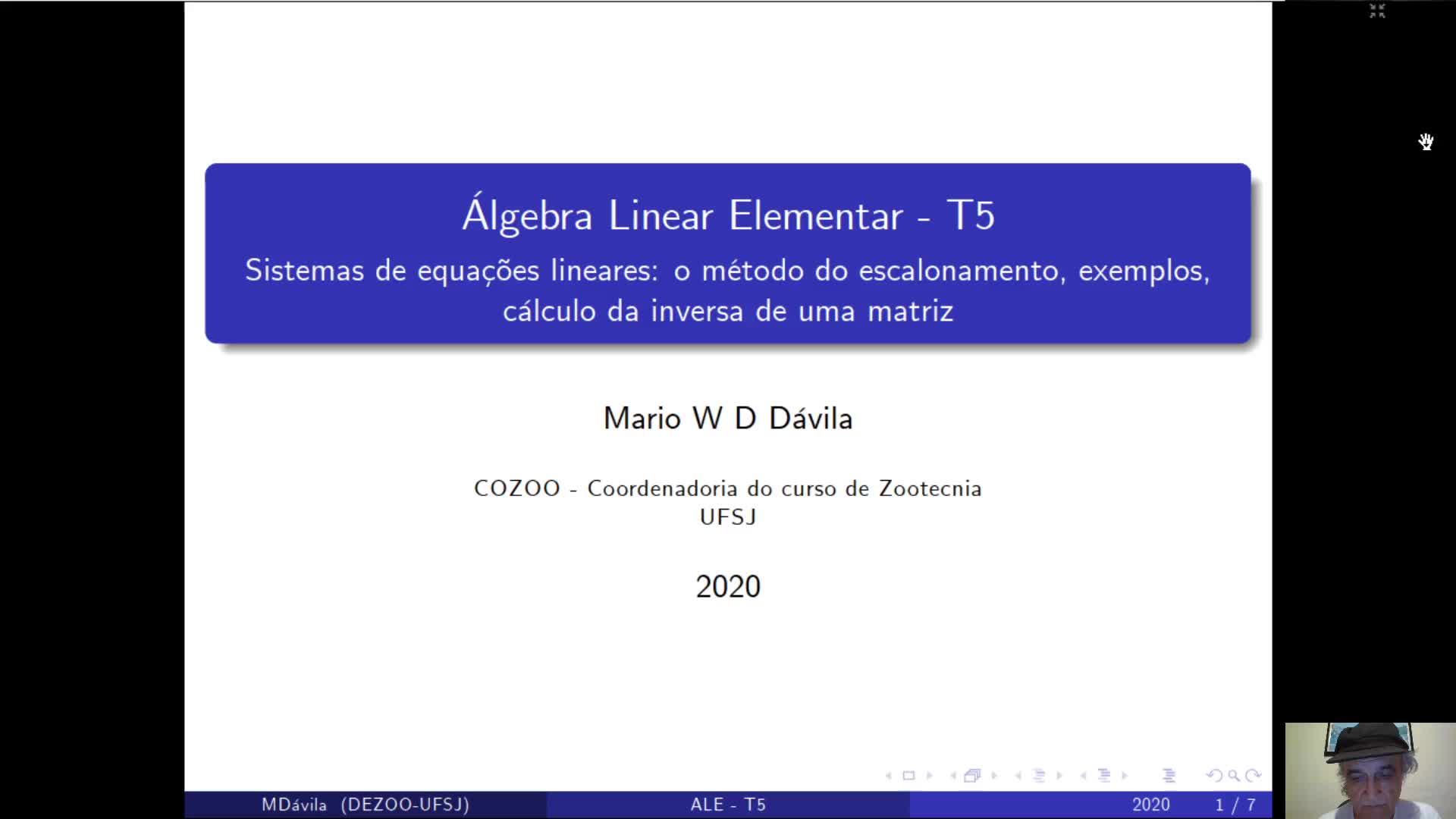 Álgebra Linear Elementar - A5