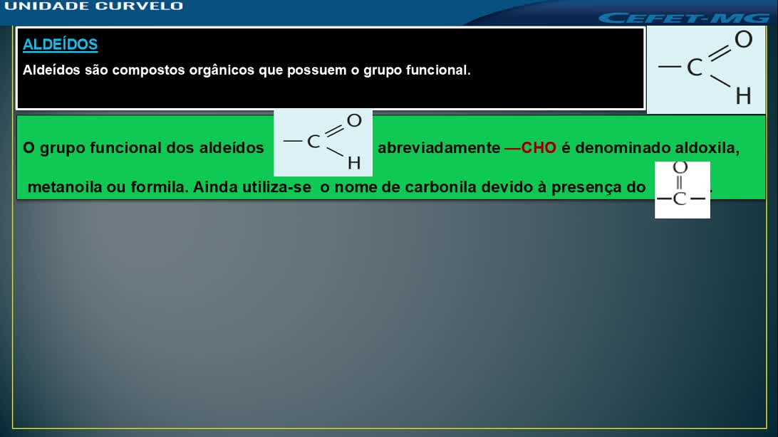 Aula 10 Aldeídos e Cetonas