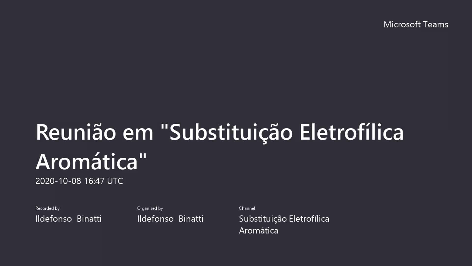 Reação de Substituição Eletrofílica Aromática Dissubstituição (2ª Parte)