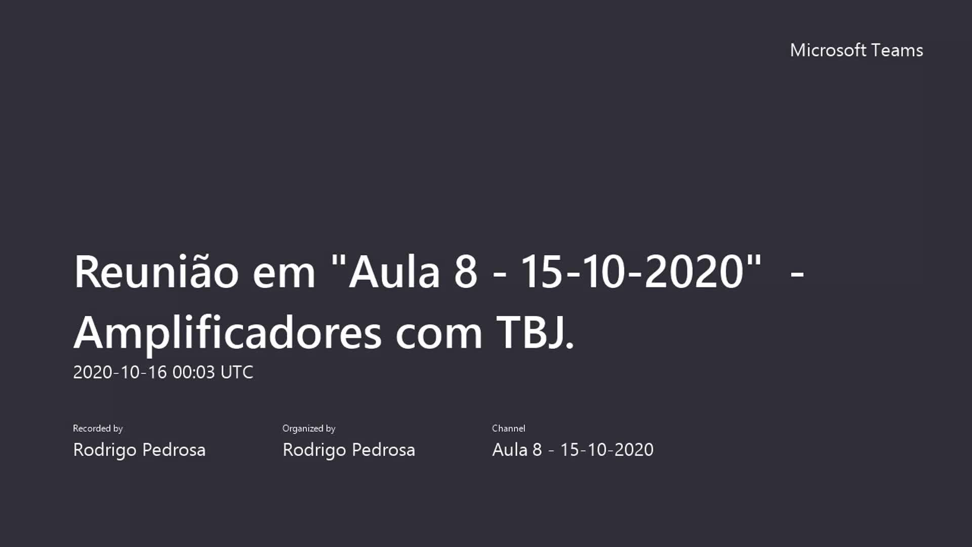 Aula síncrona sobre circuito ca equivalete do amplificador com TBJ.