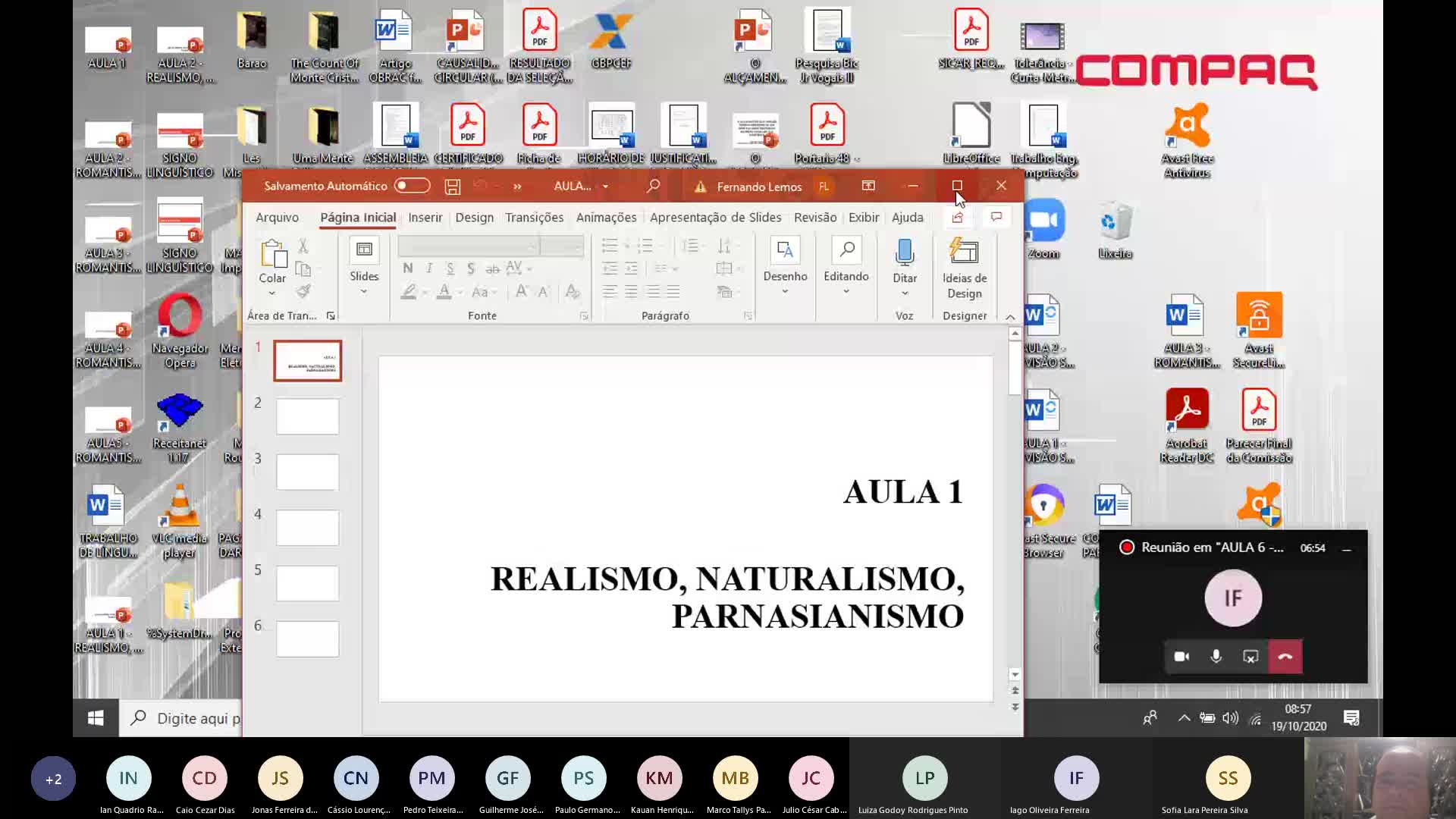 AULA 1 REALISMO, NATURALISMO, PARNASIANISMO