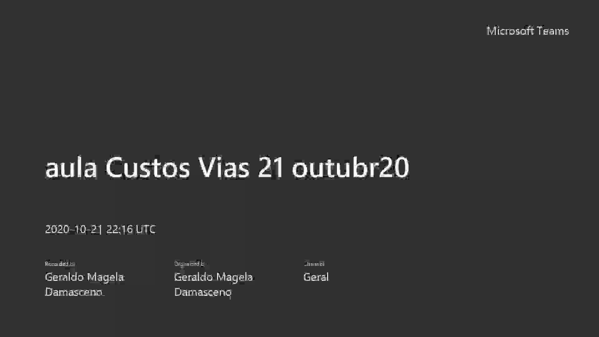 aula Custos Vias 21 outubr20