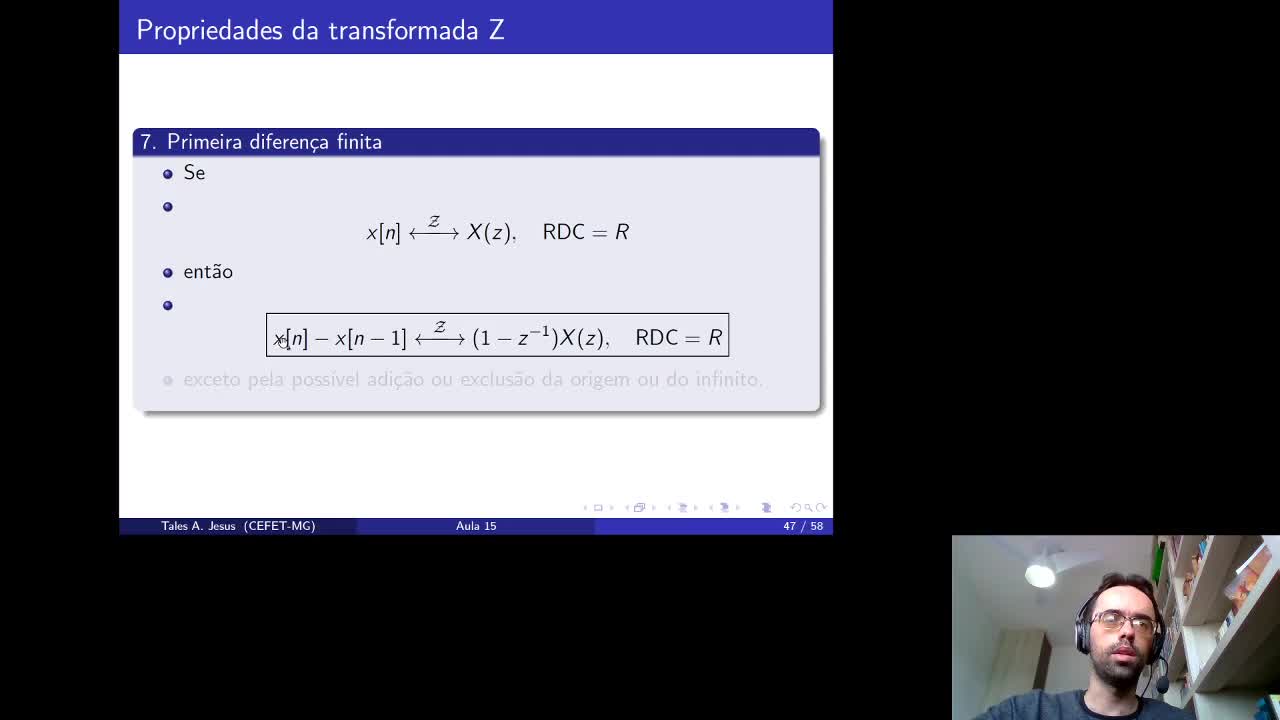 SSL 23.3 - Propriedades da transformada Z - parte 3