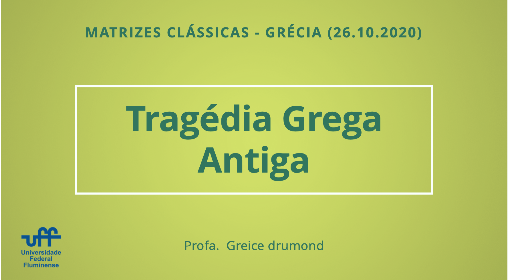 Video do quarto encontro de Matrizes Clássicas: Tragédia grega antiga: antecedentes e estrutura