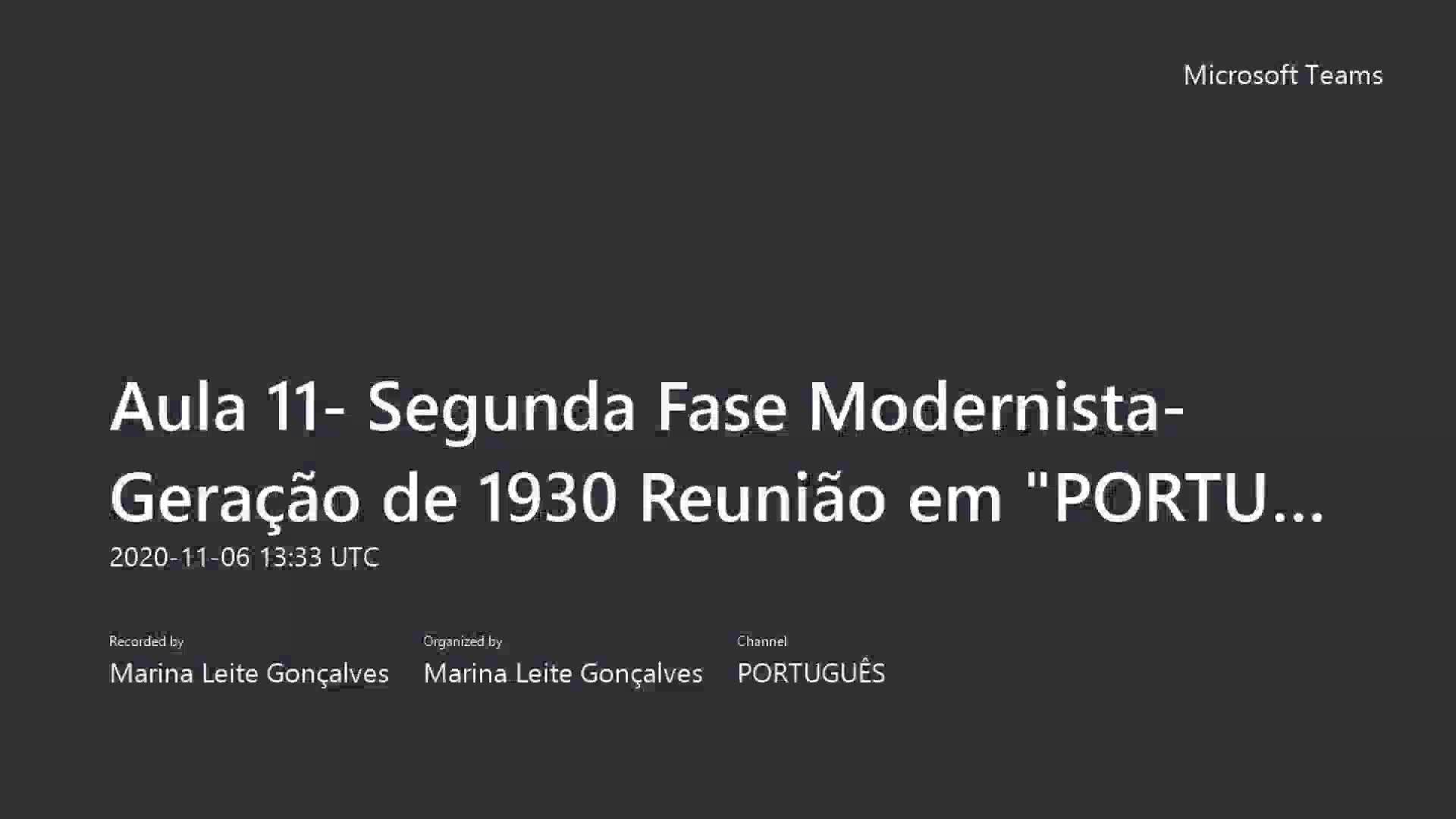 Aula 11- Modernismo Segunda Fase - 1930 - MEA3