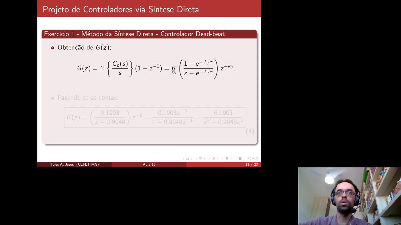 CDSD 27.3 - Projeto de um controlador dead-beat - exemplo