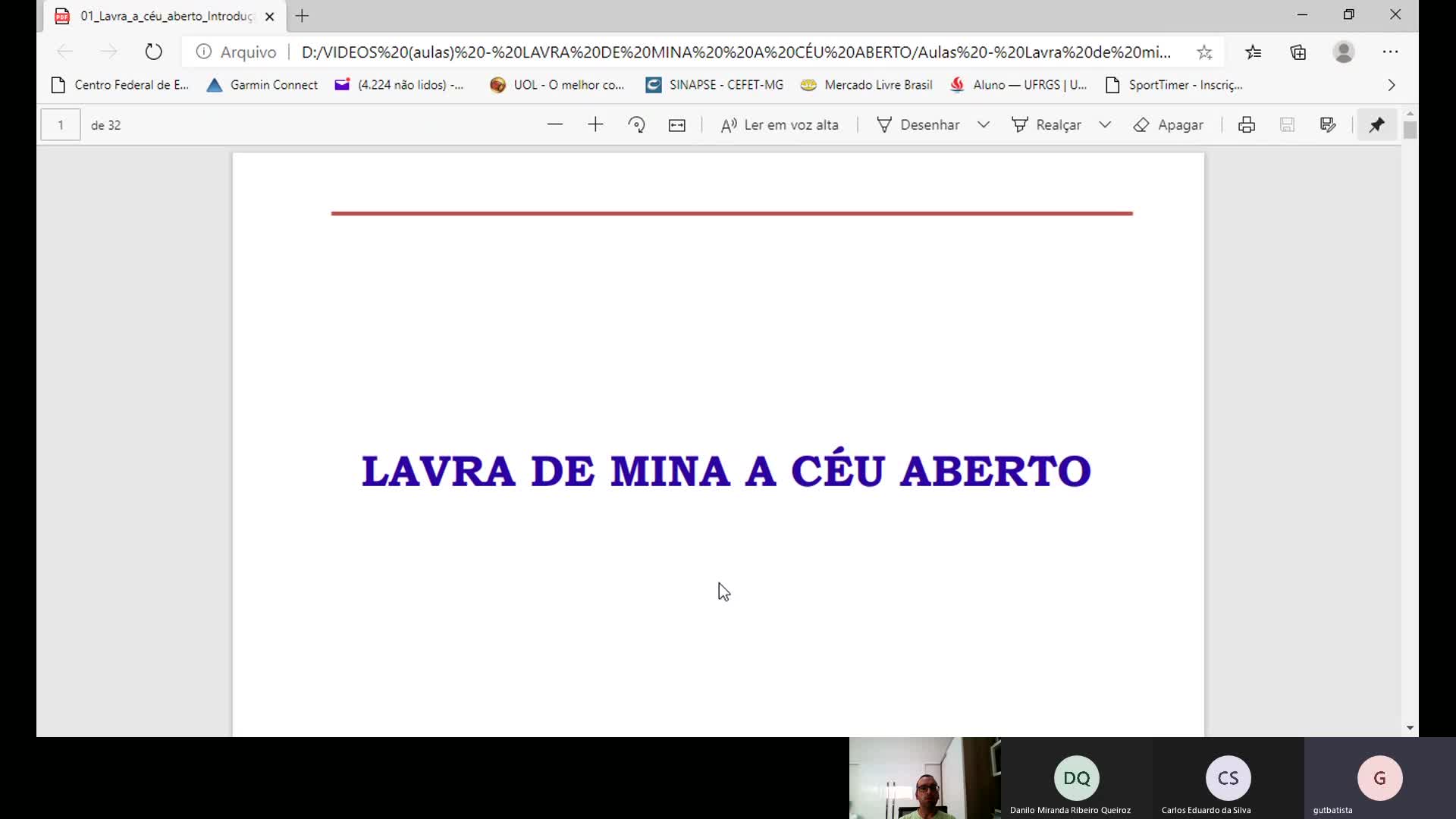 Aula 1 - Introdução - Lavra a céu aberto - I parte