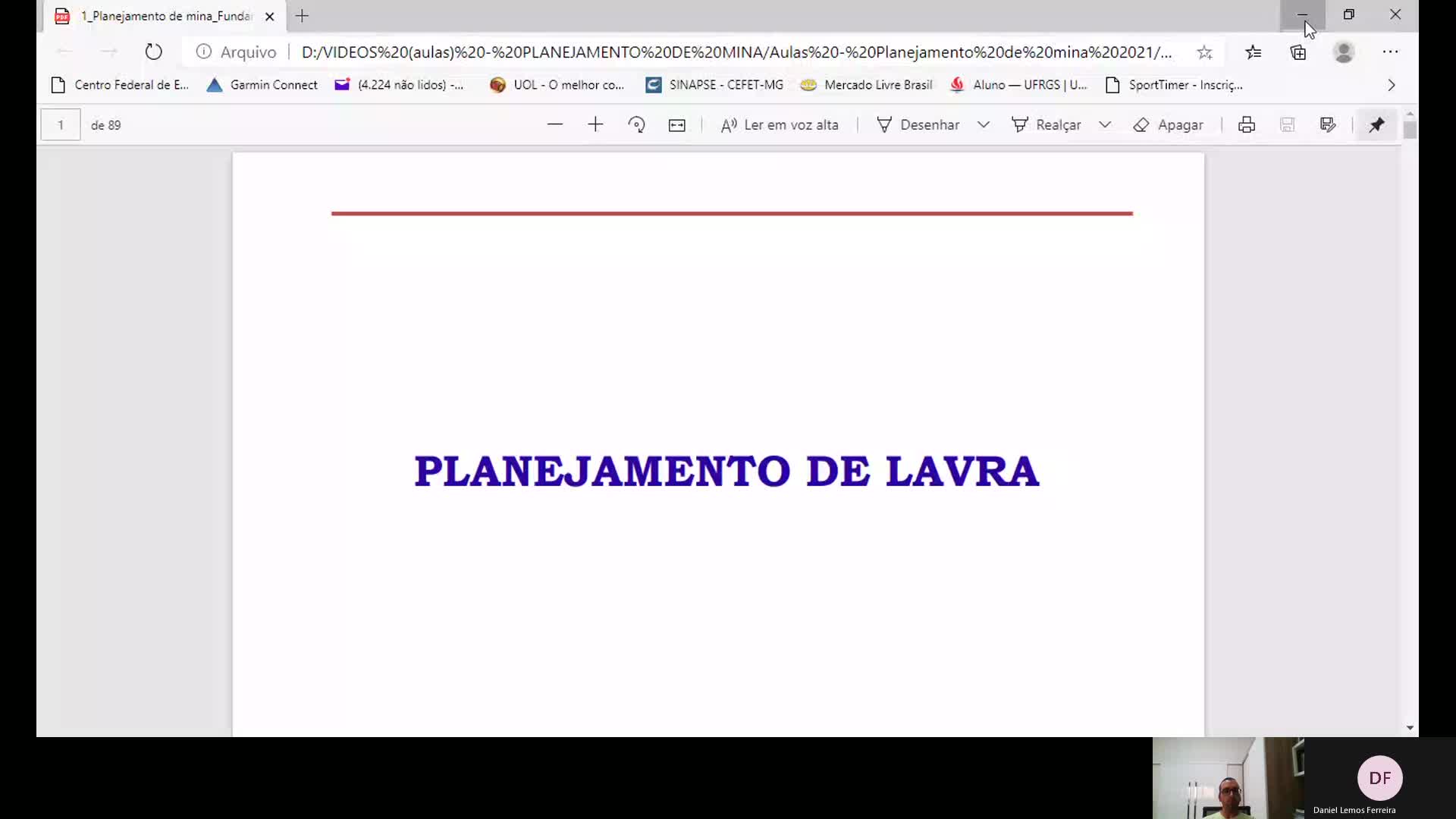 Aula - Introdução - Planejamento de lavra - I parte