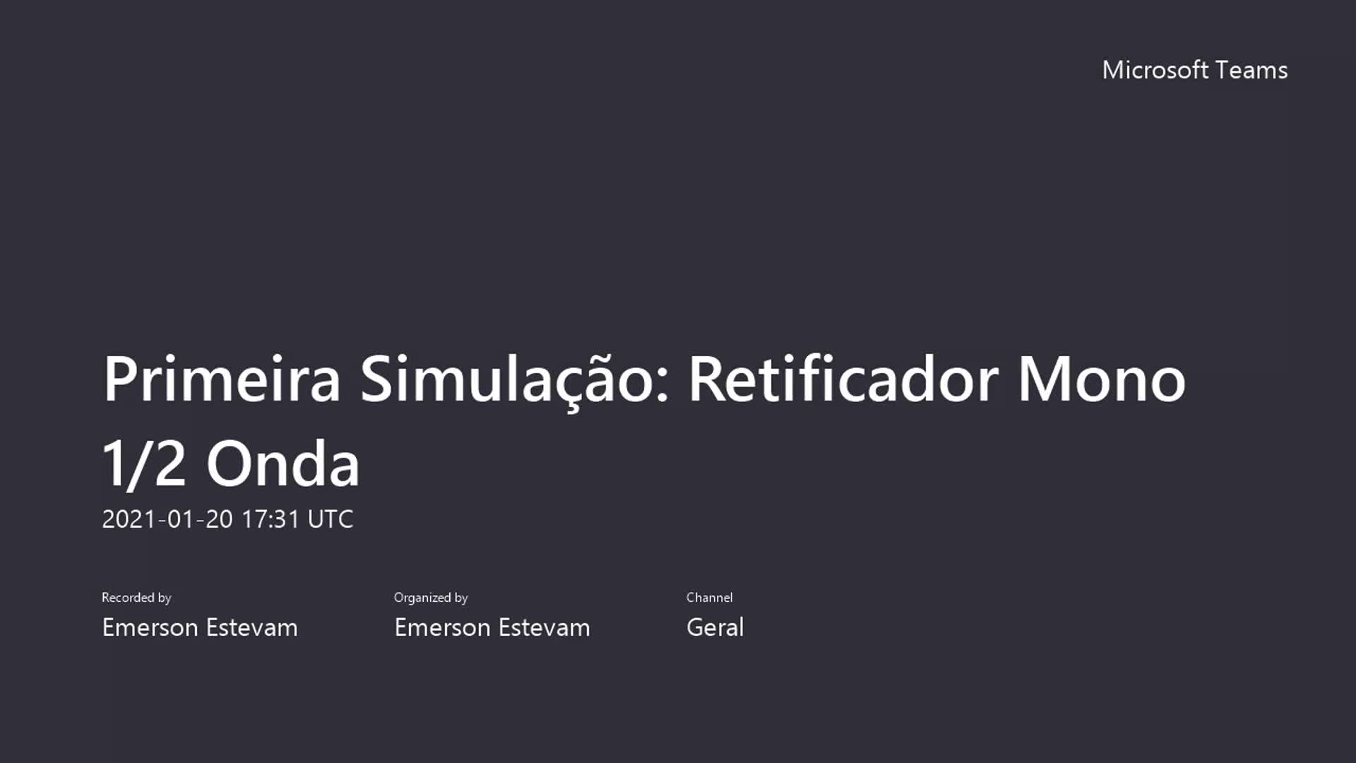 Simulação Retificador Mono Meia Onda