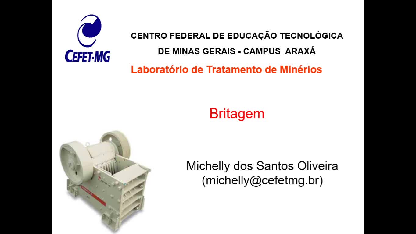 Laboratório de TRM Aula Britagem 1