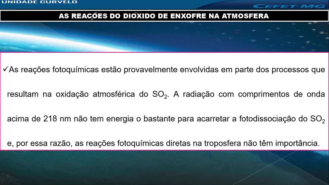 Óxido de enxofre e nitrogênio na atmosfera