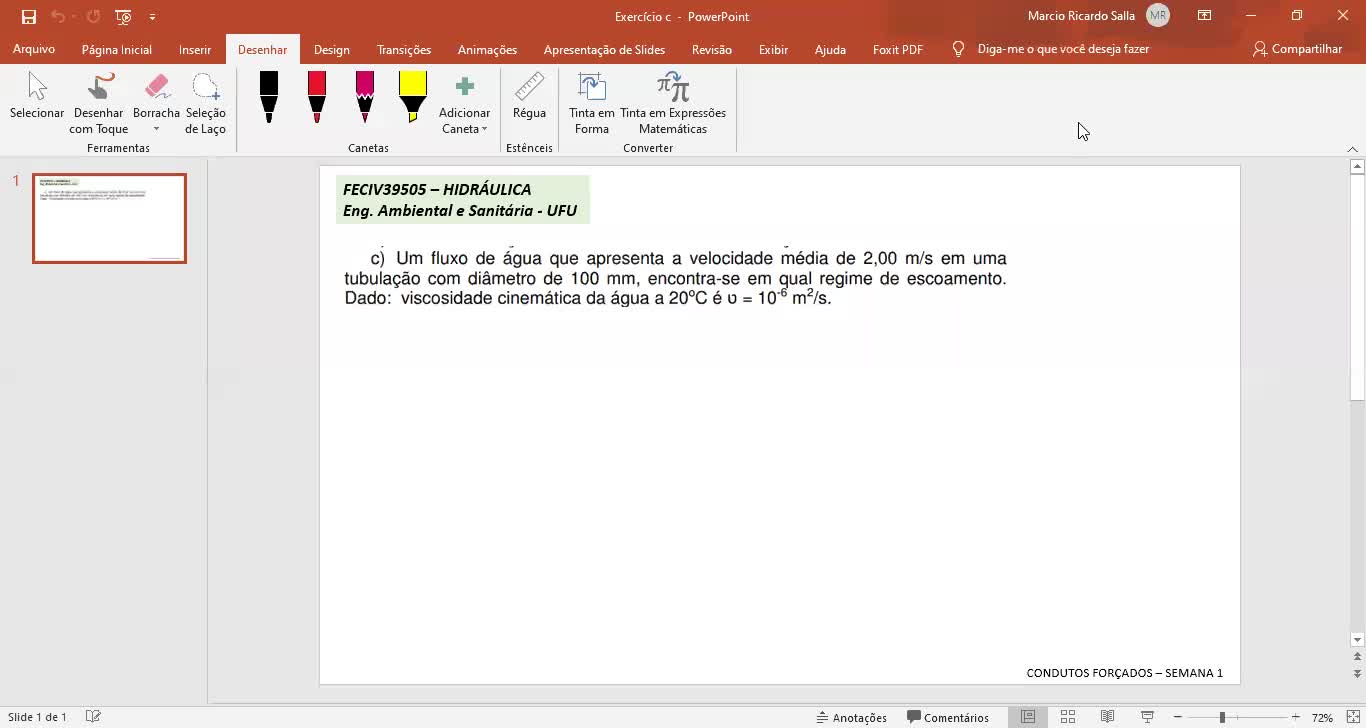 Exercício c resolvido - Condutos forçados - Semana 1