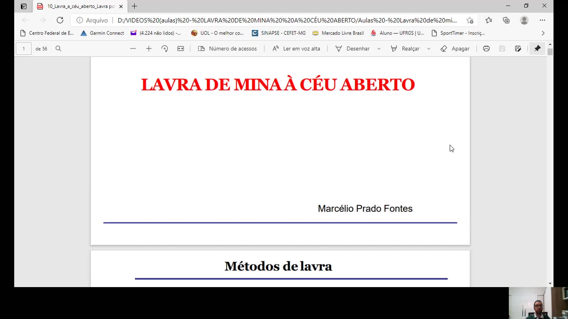 Método de lavra por lixiviação