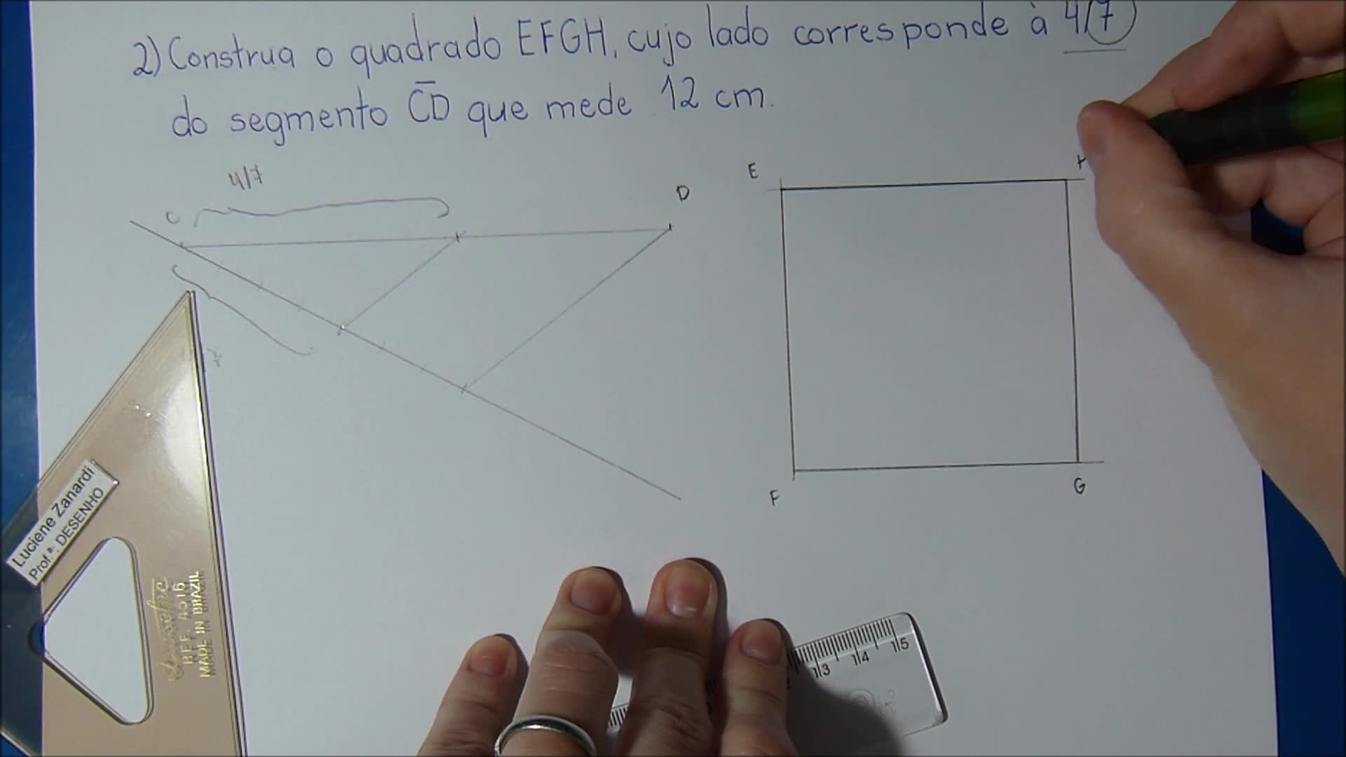 Divisão de segmentos em partes proporcionais