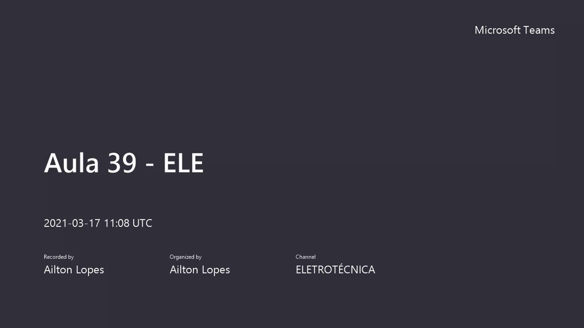 Eletrotécnica - Aula 39