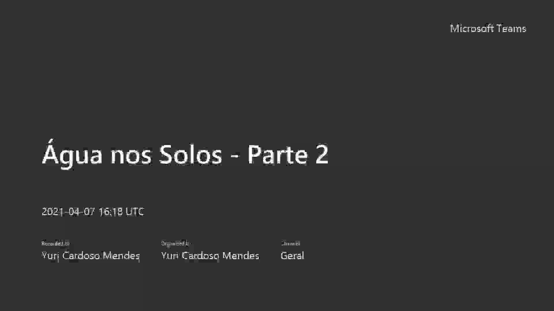 Mec Sol EM - Água nos solos