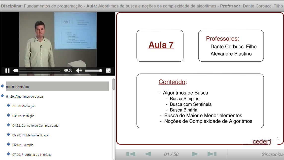 Algoritmos de busca e noções de complexidade de algoritmos