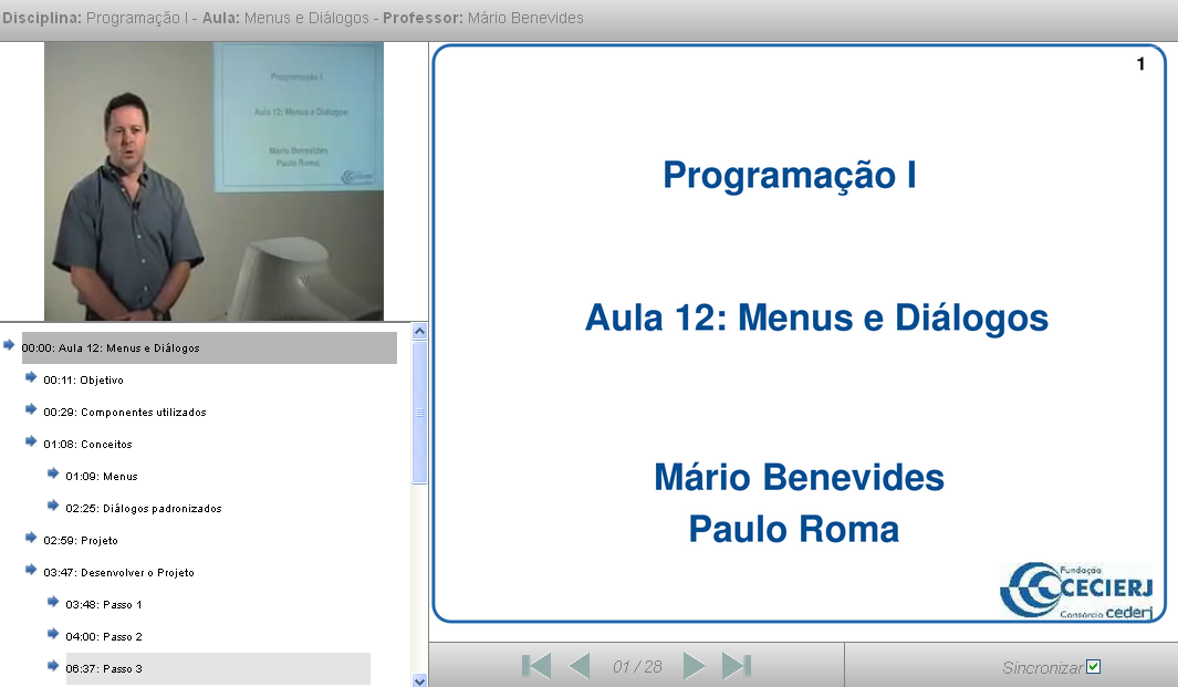 Menus e Diálogos