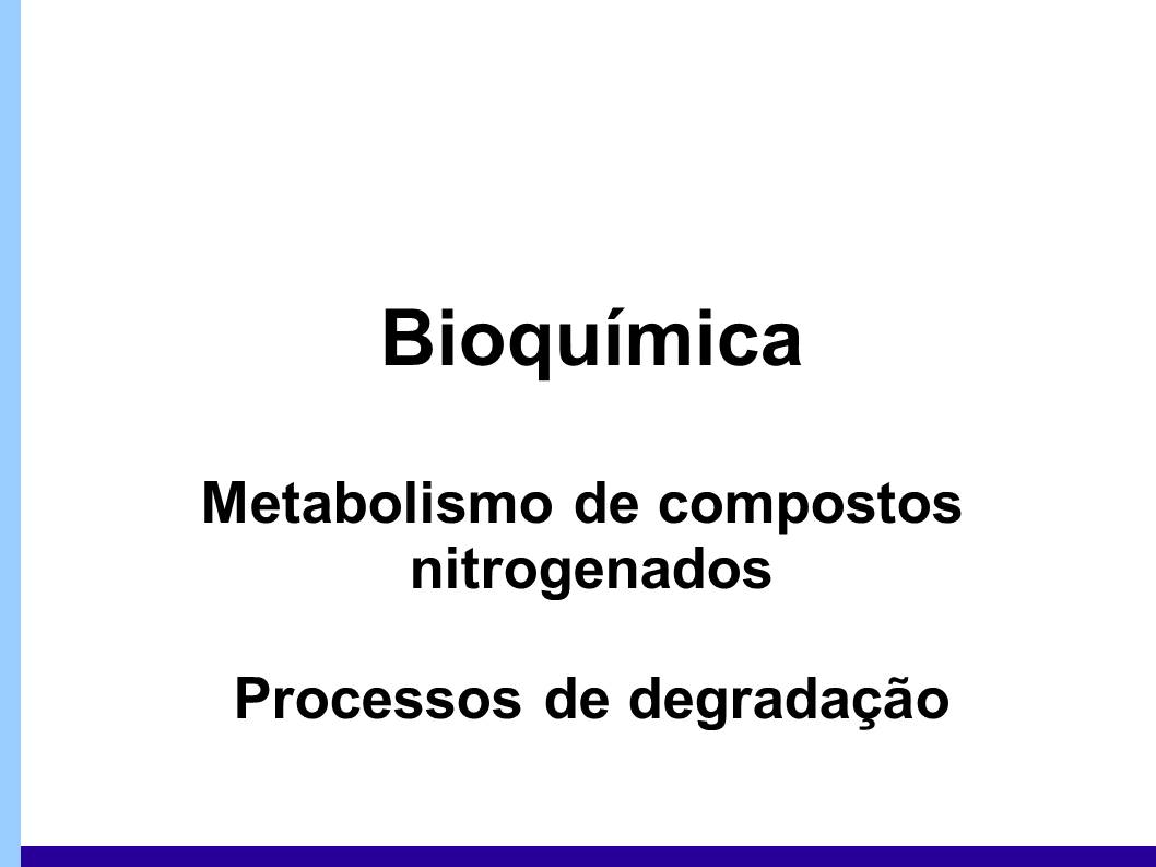 Bioquímica - metabolismo