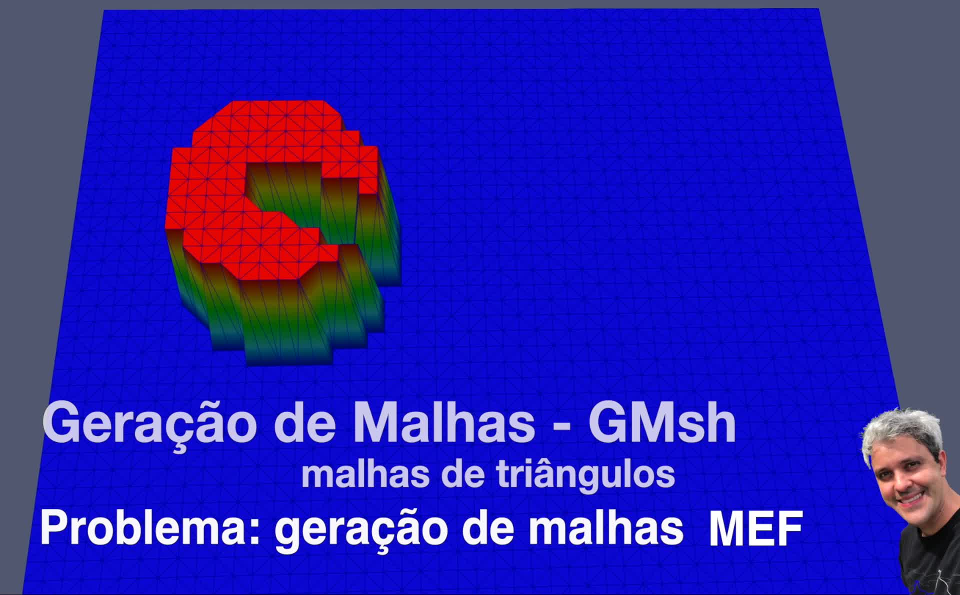 Geração de malha triangular através do GMsh