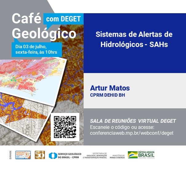 Café Geológico S01E13 - Sistemas de Alertas de Hidrológicos - SAHs do Serviço Geológico do Brasil.