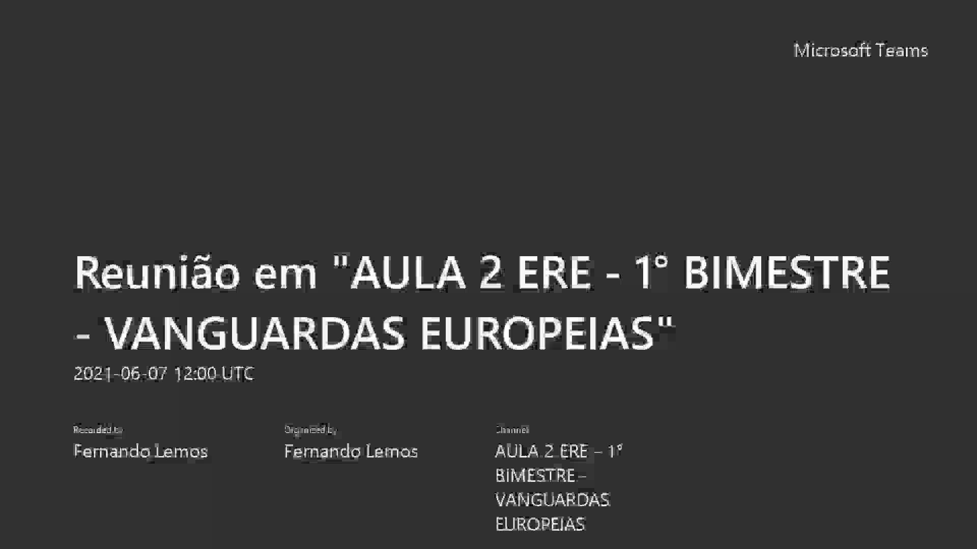 AULA 2 - VANGUARDAS EUROPEIAS - CUBISMO