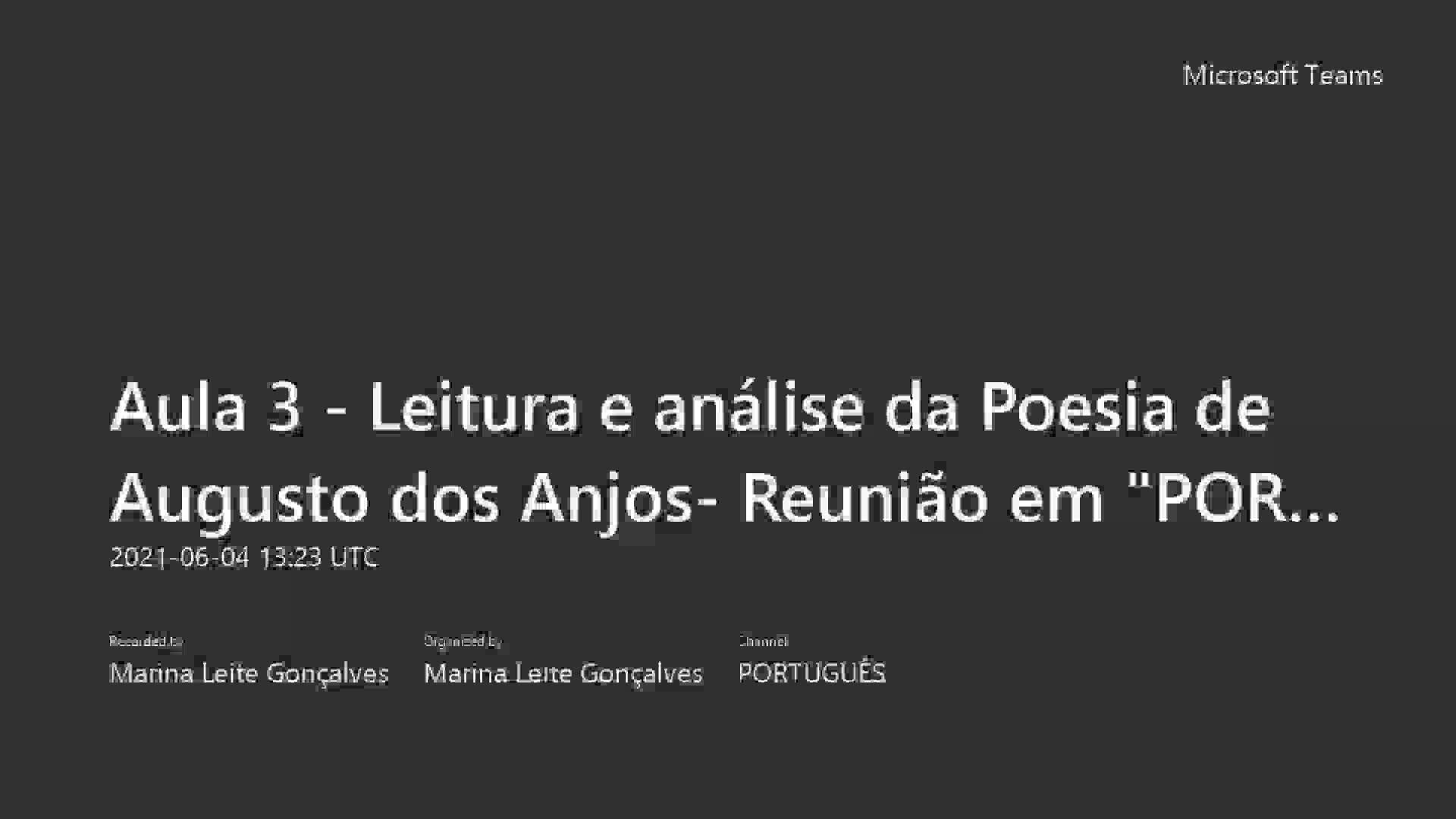 Em Ananás, Escola Paroquial São Pedro realiza Sarau de Poesia on-line